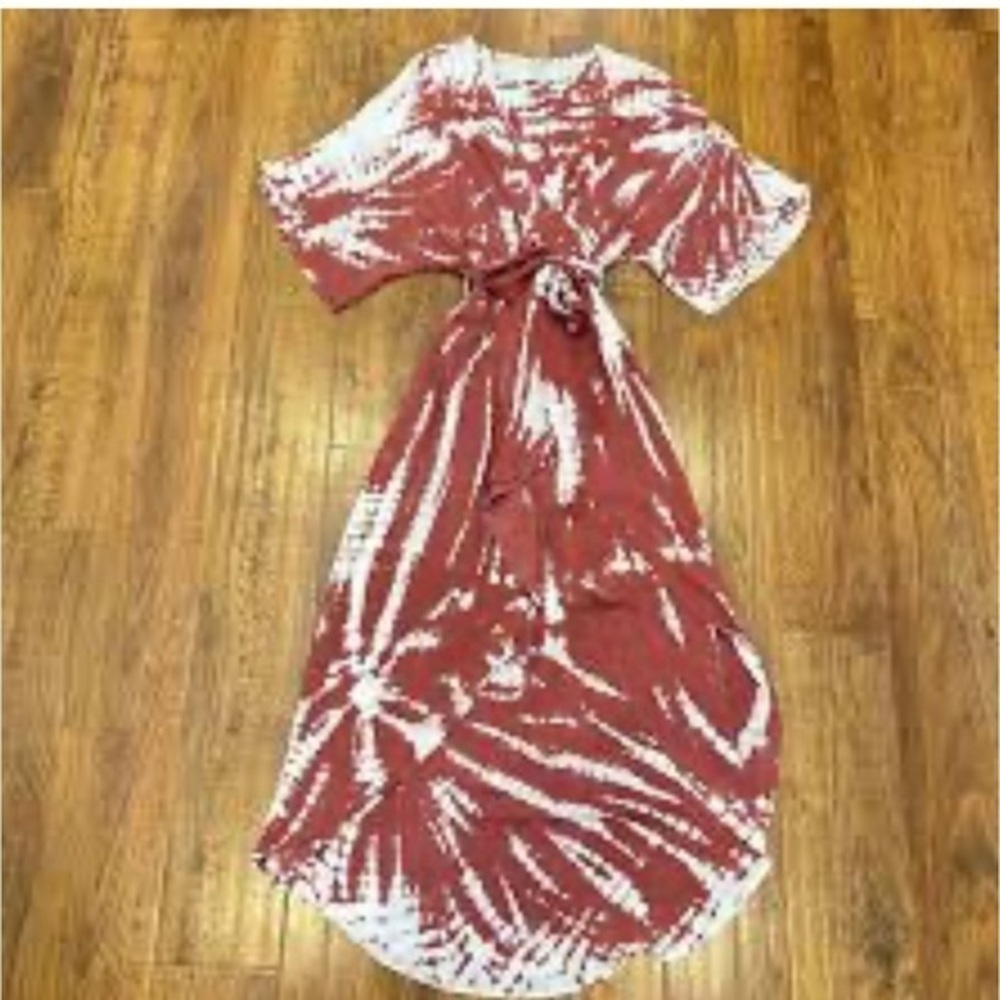 Young Fabulous & Broke tie dye hi low midi dress boho